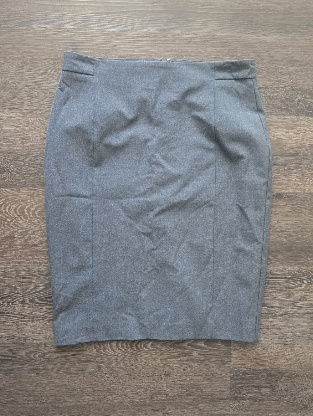 Ann Taylor Gray Curvy Pencil Skirt - Size 10